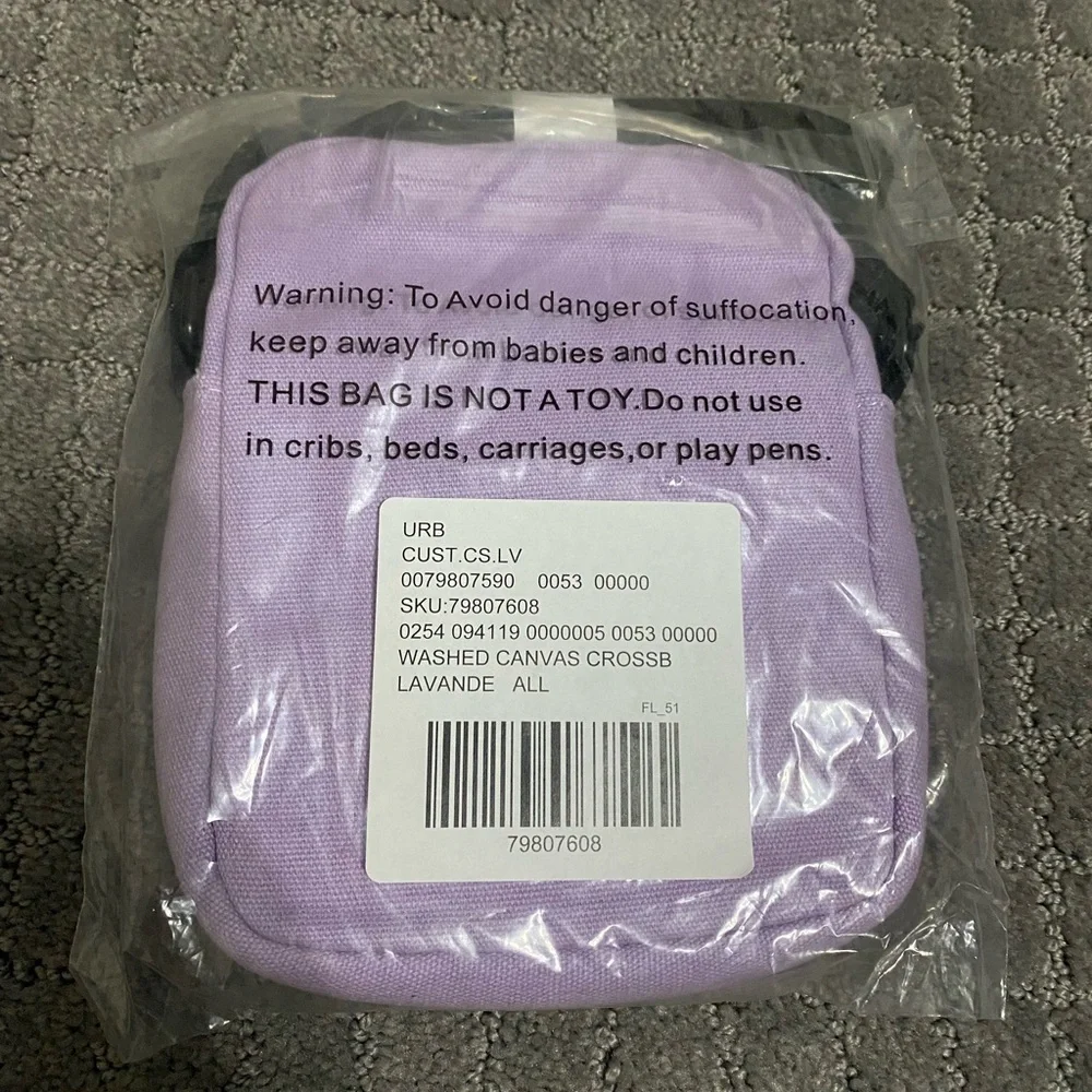 Urban Outfitters Washed Canvas Pouch NWT - Lavender